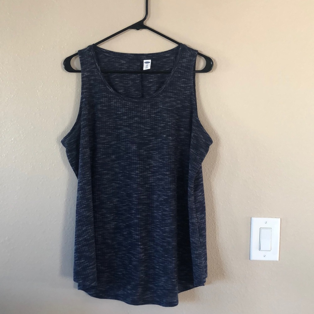 Old Navy Blue Ribbed Tank 1X